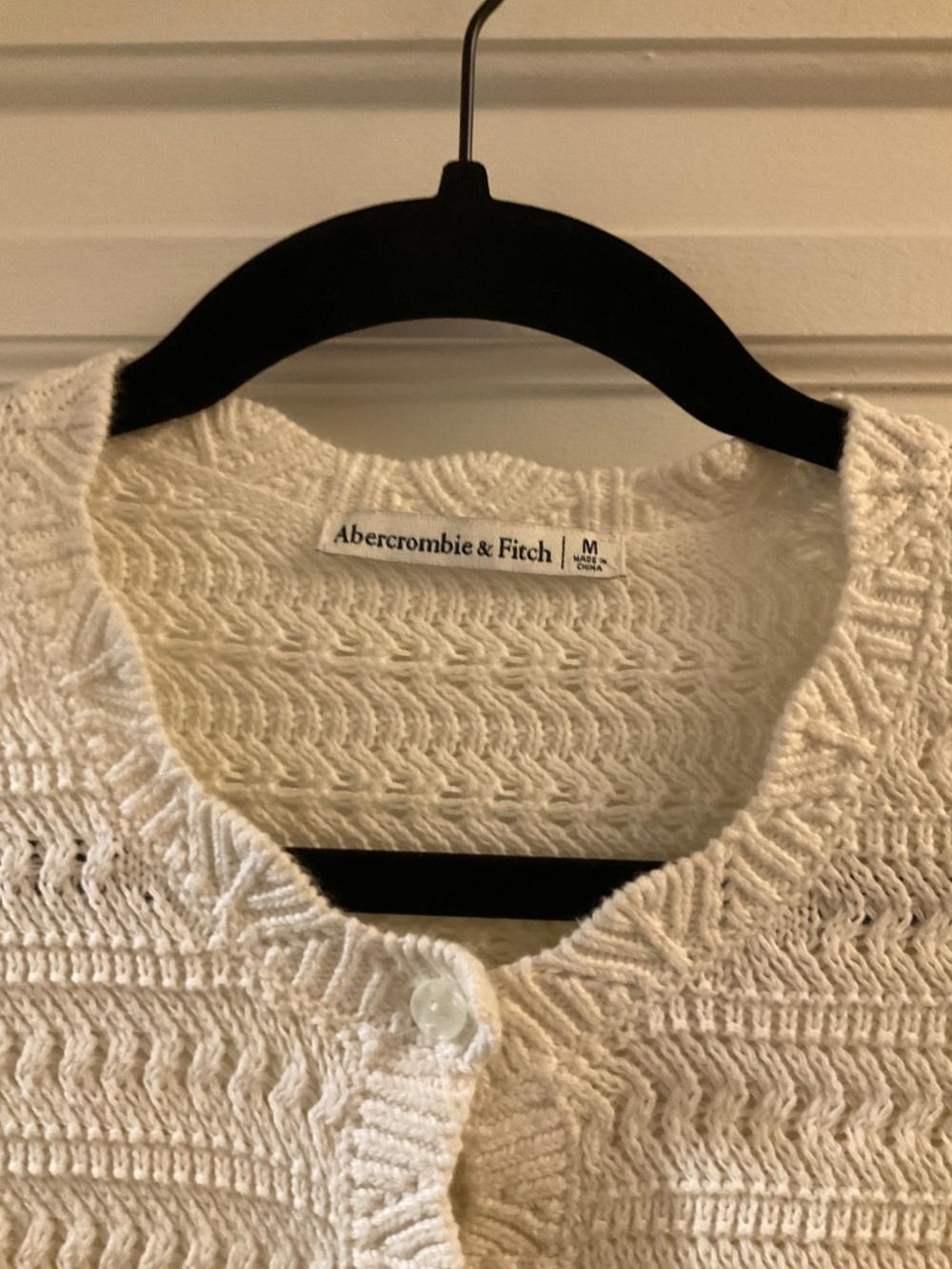 Abercrombie & Finch cream cropped cardigan medium - Picture 3 of 4